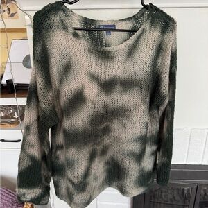 Democracy Green and Cream Tie-Dye Sweater
